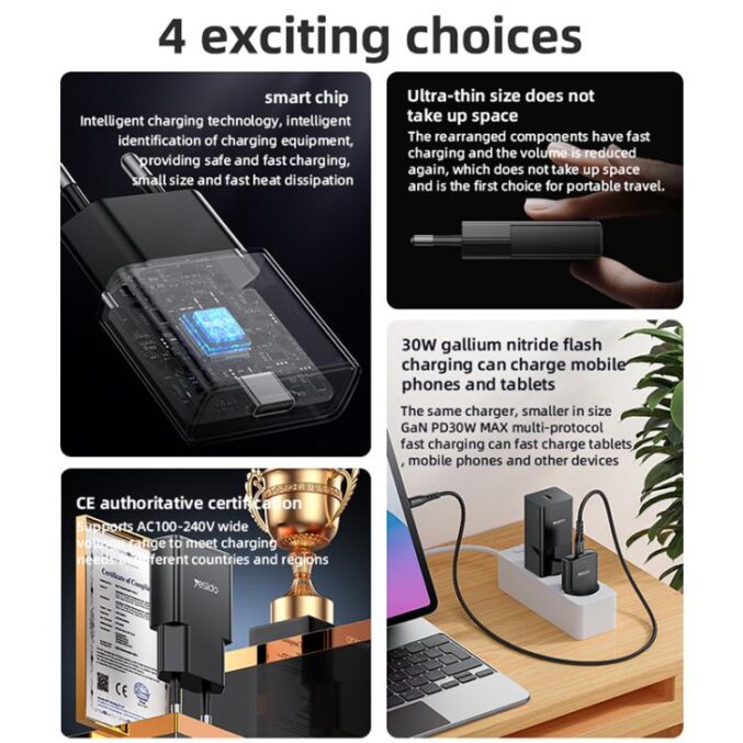 Ultratynn 30W USB-C reiselader - Bilde 10