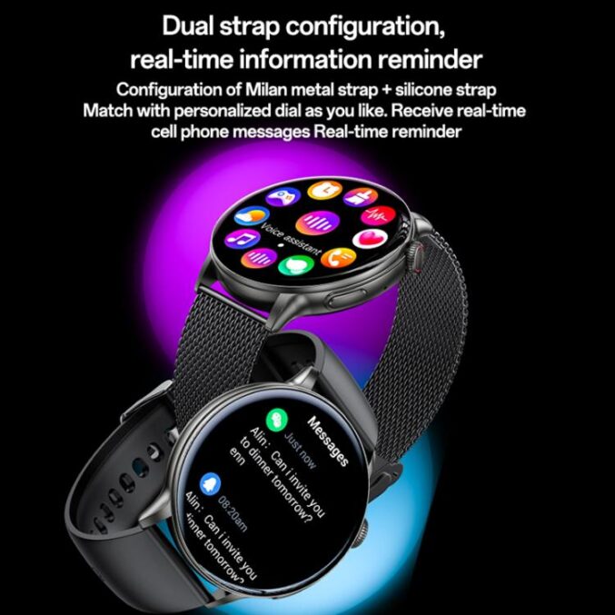 Smartklokke med 1,51'' skjerm, pulsmåling og Bluetooth-samtaler (IO28) - Bilde 3