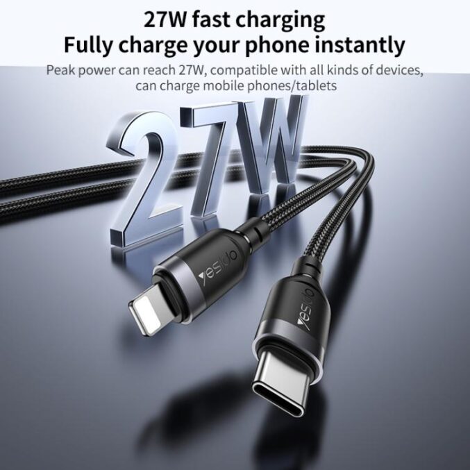 USB-C til Lightning hurtigladekabel 27W (0,3m til 3m) - Bilde 8