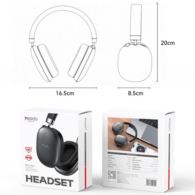 Trådløst over-ear headset med støydemping (EP05) - Bilde 2