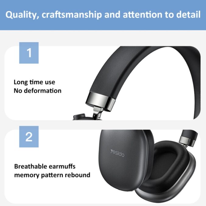 Trådløst over-ear headset med støydemping (EP05) - Bilde 3