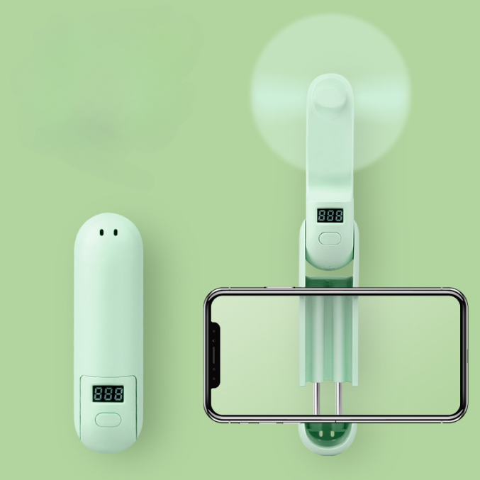 Sammenleggbar håndvifte med digitalt display – 1200 mAh batteri - Bilde 5