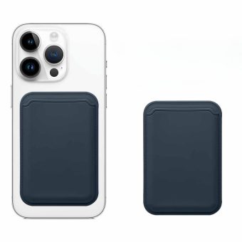 Silikon MagSafe kortholder - Mørk blå