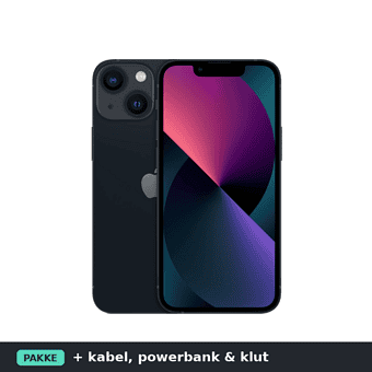 Sommerklar-pakke — iPhone 13 Black 128GB · Pent brukt