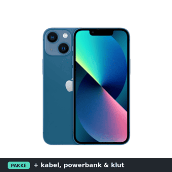 Sommerklar-pakke — iPhone 13 Blue 128GB · Svært pent brukt