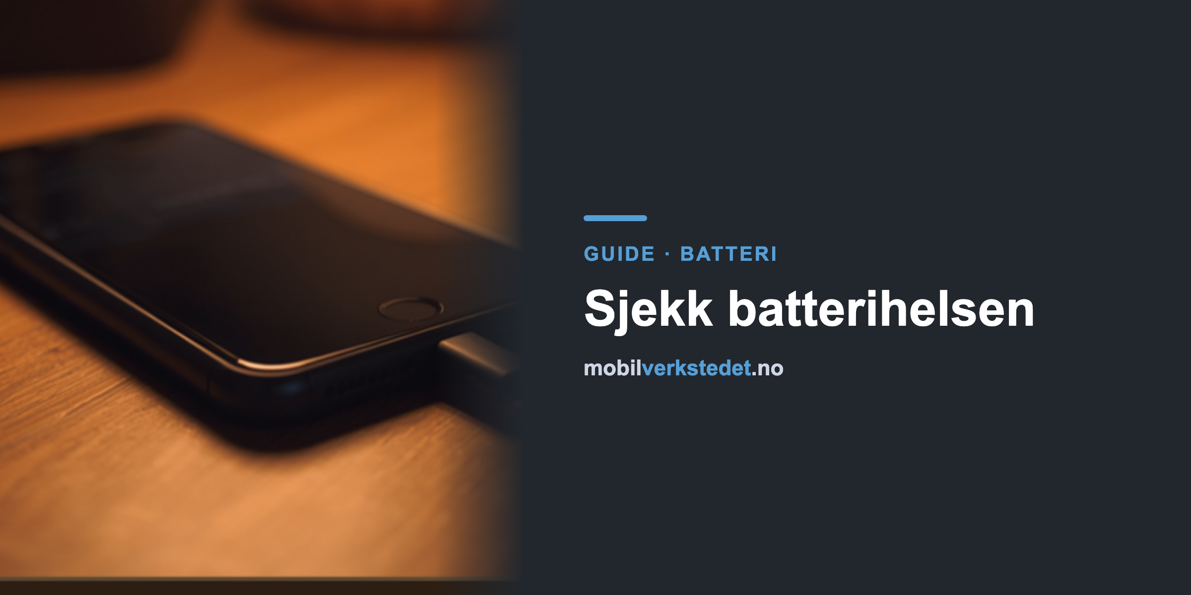 Mobil som lades på skrivebord