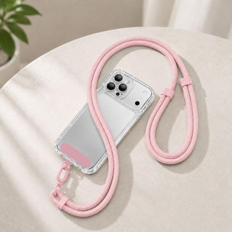 Justerbar crossbody mobilstropp – Lys rosa