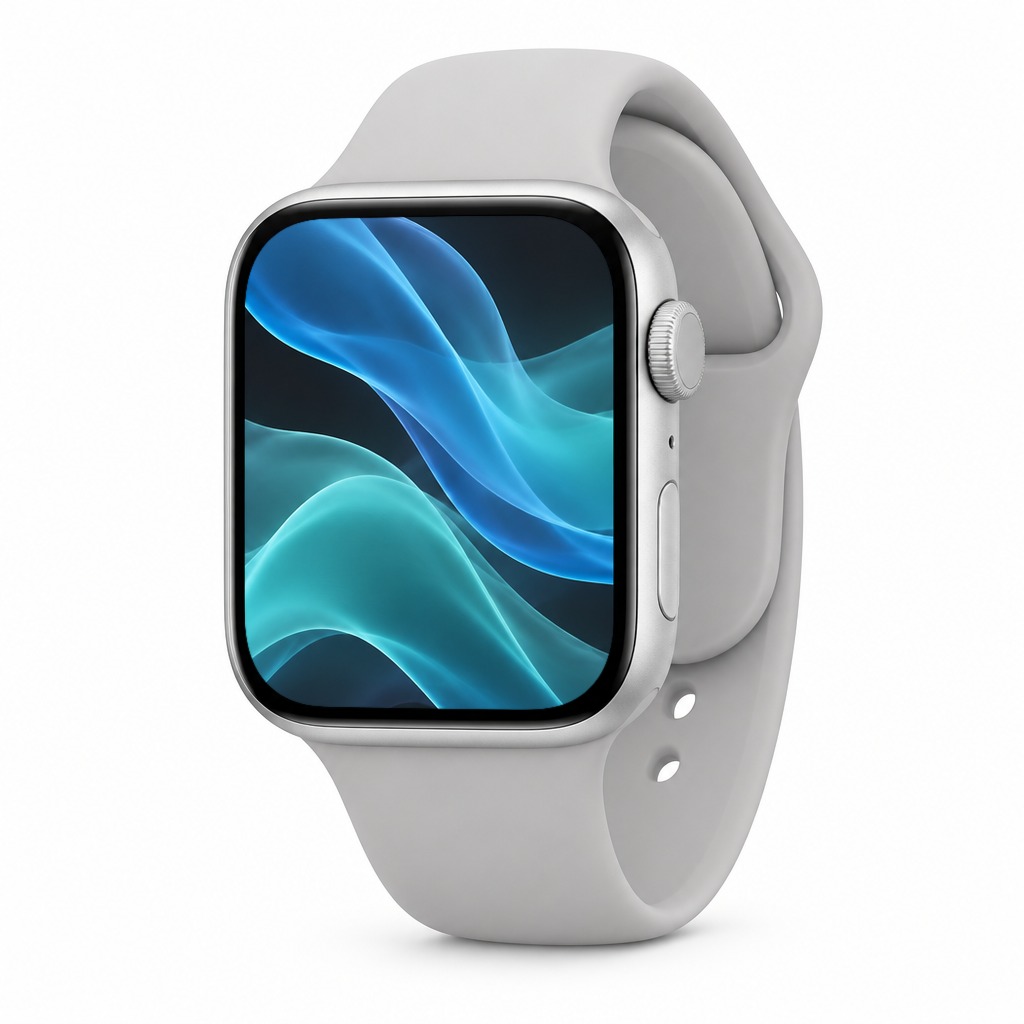 Brukt Watch Series 10 i sølv, forfra
