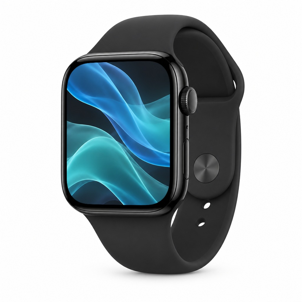 Brukt Watch Series 11 i svart, forfra