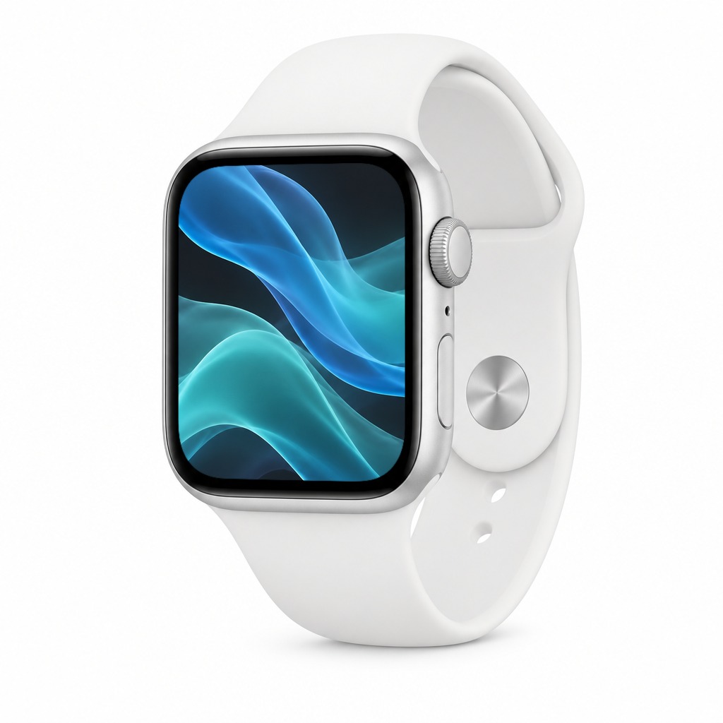 Brukt Watch Series 9 i sølv, forfra