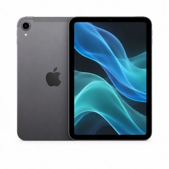 Brukt iPad Mini 8.3" 2021 6.gen - WiFi + Cellular i grå, forside og bakside