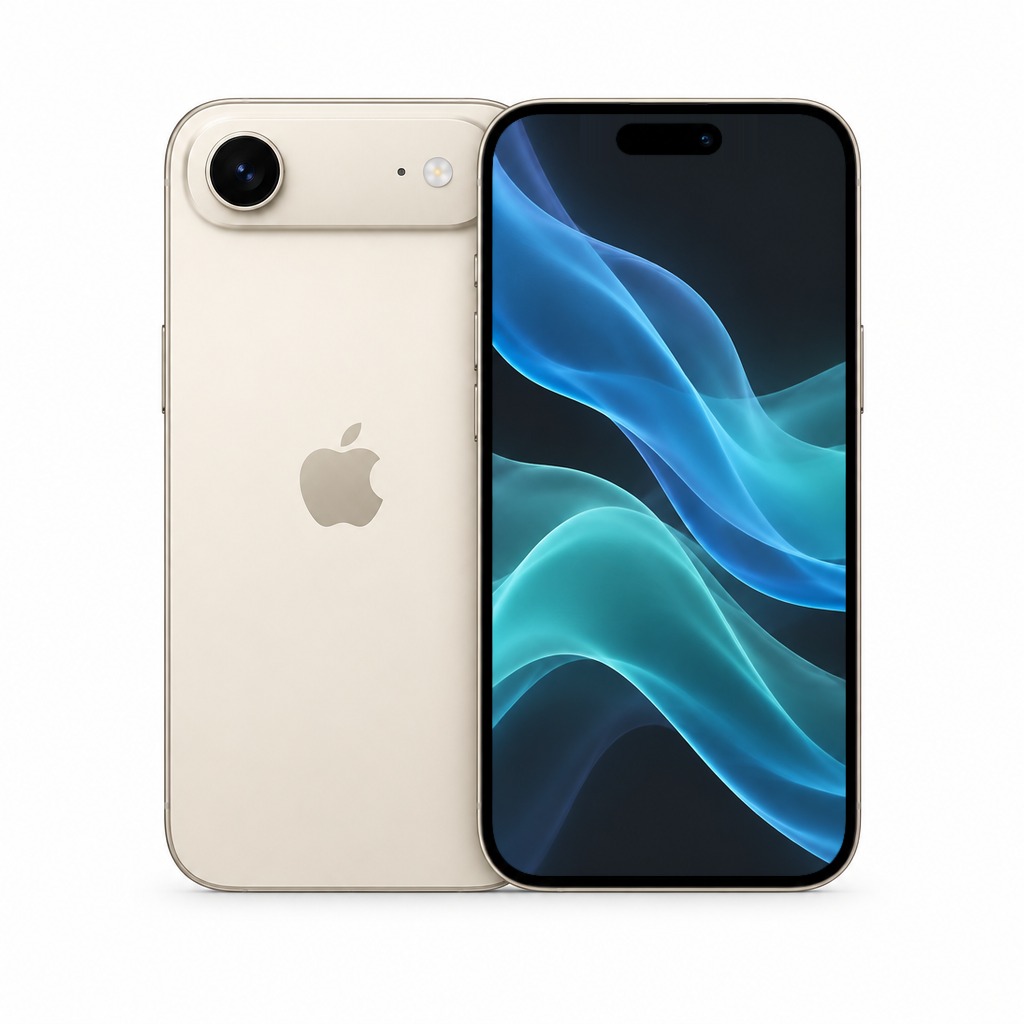 Brukt iPhone Air i gull, forside og bakside