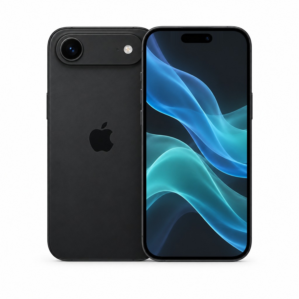 Brukt iPhone Air i svart, forside og bakside
