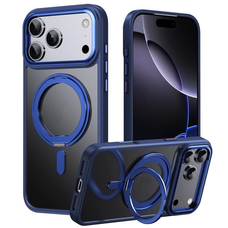 MagSafe-deksel med 360° ringstativ til iPhone 17 Pro Max og 18 Pro Max – Blå