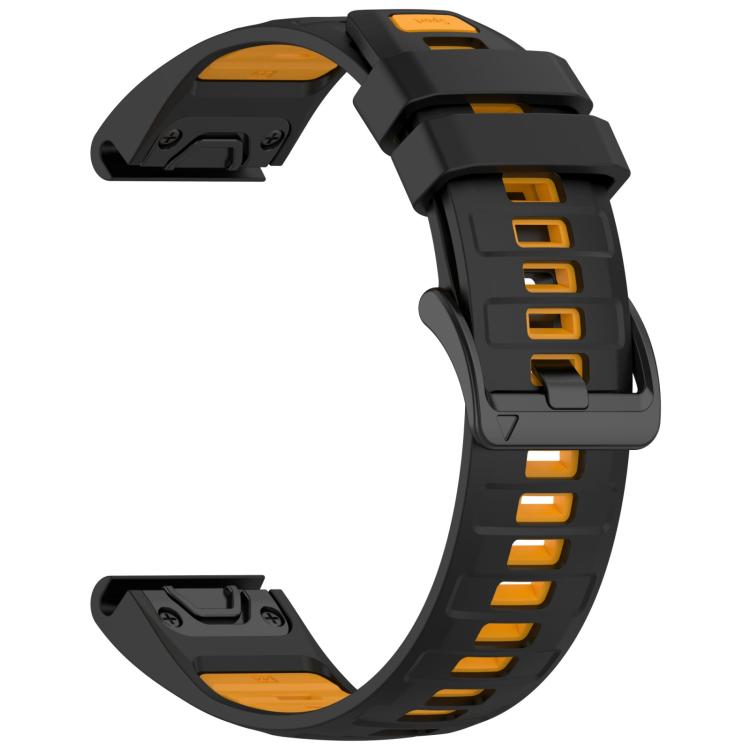 Tofarget silikonreim 26 mm med hurtigfeste til Garmin Fenix X og Enduro – detalj