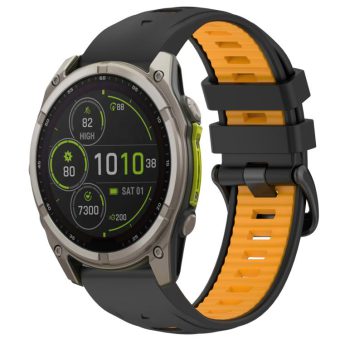 Tofarget silikonreim 26 mm med hurtigfeste til Garmin Fenix X og Enduro – svart