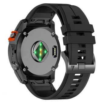 Silikonreim 26 mm med hurtigfeste til Garmin Fenix X og Enduro – svart