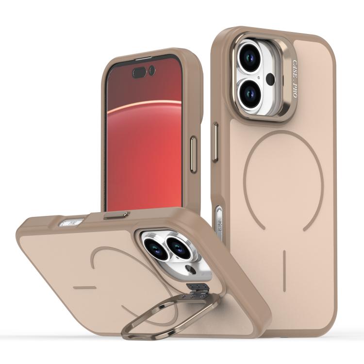 MagSafe-deksel med kamerastativ til iPhone 16 Plus – Beige