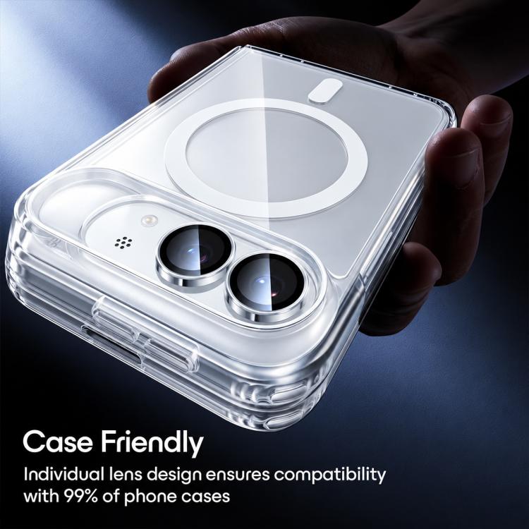 Linsebeskyttelse med metallring til iPhone Duo