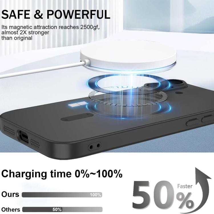 Tynt MagSafe-deksel med metallic finish til iPhone 16 Plus – detalj