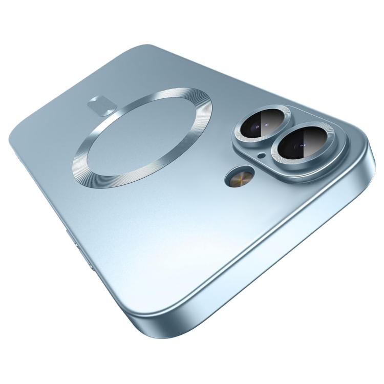 Tynt MagSafe-deksel med metallic finish til iPhone 16 Plus – Sierrablå