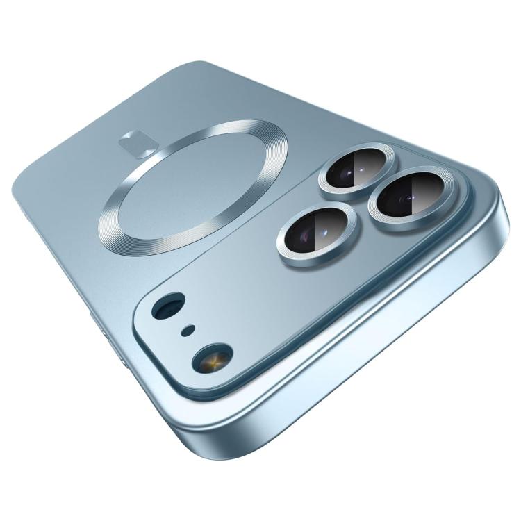 Tynt MagSafe-deksel med metallic finish til iPhone 17 Pro og 18 Pro – Sierrablå