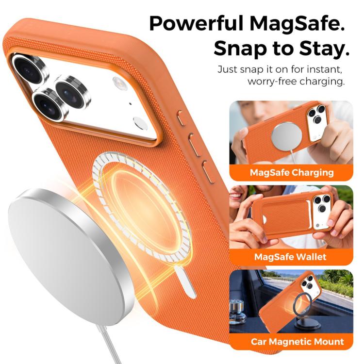 MagSafe-deksel i stoff med kameraknapp til iPhone 16 – detalj